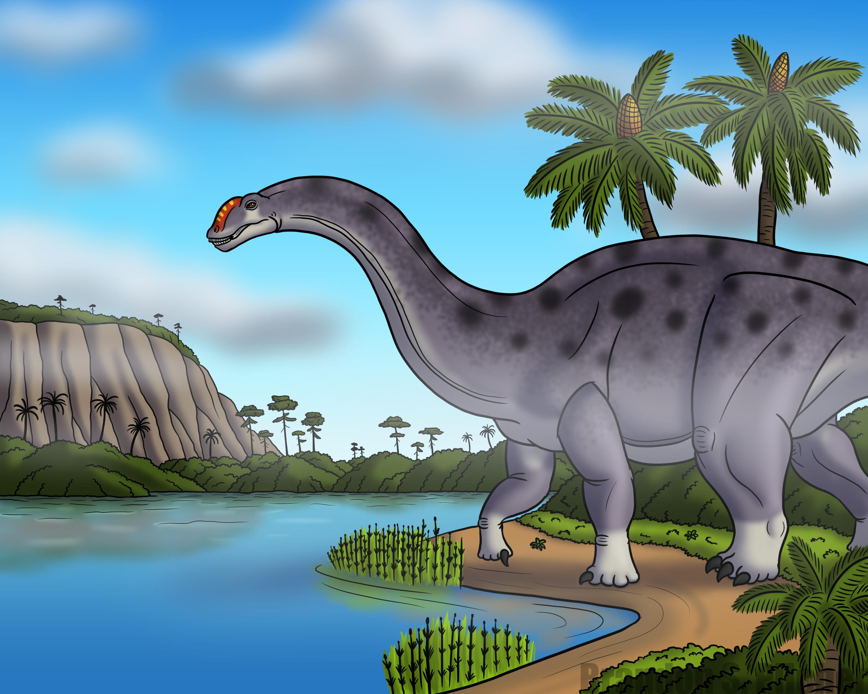 brontosaurus with feathers